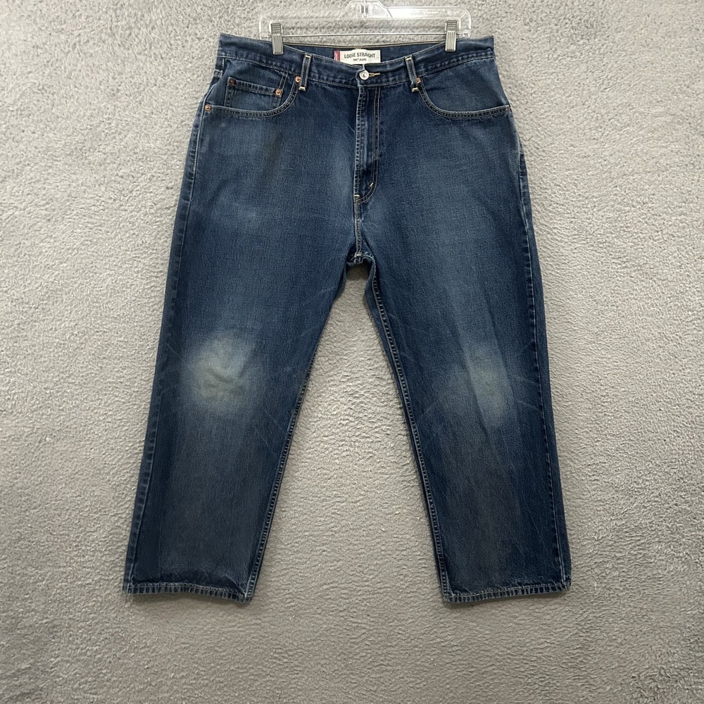 Vintage Levis Jeans Men 36x30 Blue Denim 569 Relaxed Straight American Baggy Y2K